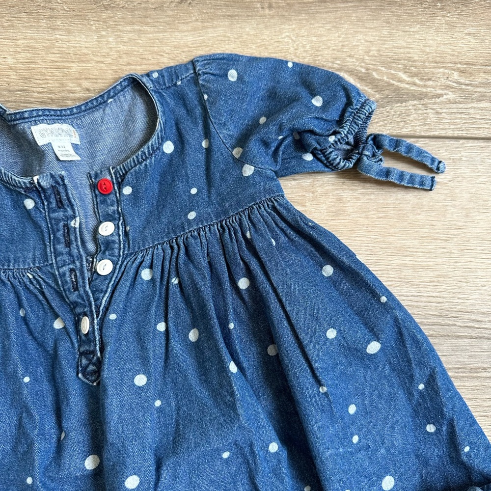 Gymboree Dot Denim Dress - Picture 4 of 5
